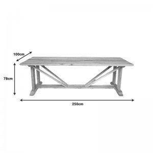 Τραπέζι Smarious teak ξύλο σε φυσική απόχρωση 250x100x78εκ Τραπέζι Smarious teak ξύλο σε φυσική απόχρωση 250x100x78εκ