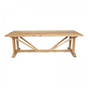 Τραπέζι Smarious teak ξύλο σε φυσική απόχρωση 250x100x78εκ