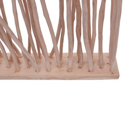 Επιτραπέζιο διακοσμητικό Barbin teak ξύλο σε φυσική απόχρωση 120x200x25εκ