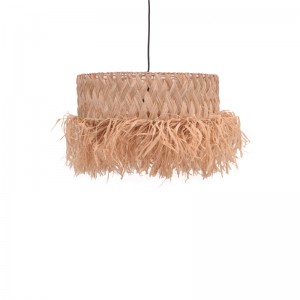 Φωτιστικό οροφής Annhele sisal σε φυσικό χρώμα Φ50x35εκ