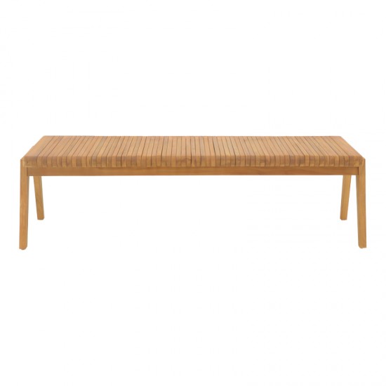 Πολυμορφικός καναπές-παγκάκι Jey teak ξύλο σε φυσική απόχρωση 150x57.5x80εκ