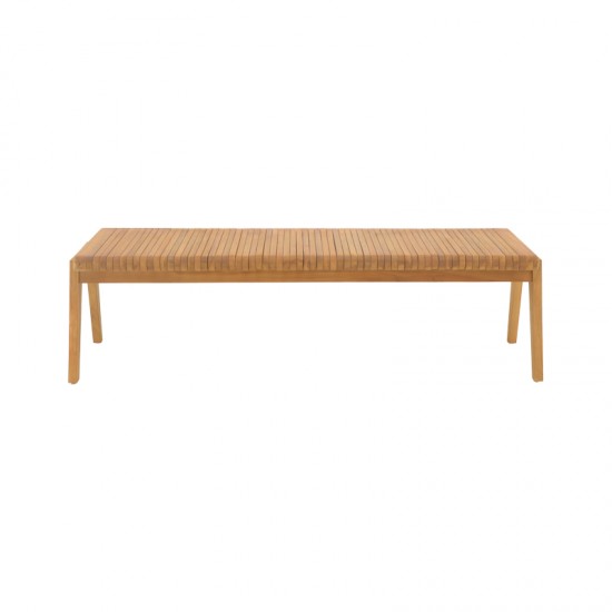 Πολυμορφικός καναπές-παγκάκι Jey teak ξύλο σε φυσική απόχρωση 120x57.5x80εκ