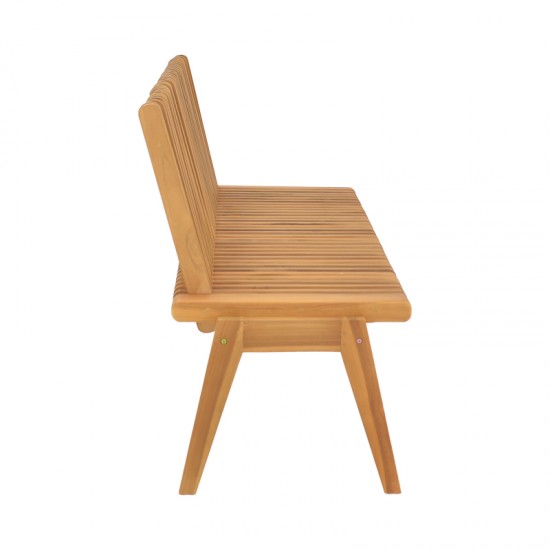 Πολυμορφικός καναπές-παγκάκι Jey teak ξύλο σε φυσική απόχρωση 120x57.5x80εκ