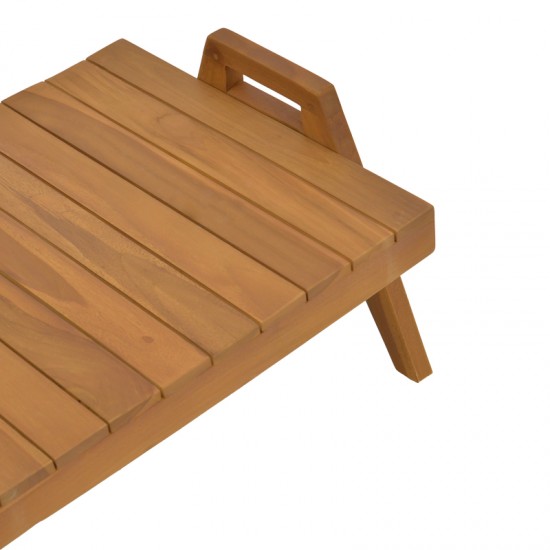 Τραπέζι Kally teak ξύλο σε φυσική απόχρωση 60x50x34εκ