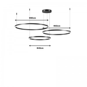 Φωτιστικό οροφής Premele led μαύρο μέταλλο Φ120x150εκ