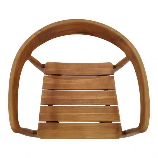 Πολυθρόνα Noody teak ξύλο σε φυσική απόχρωση 62x55x75εκ