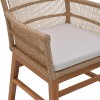 Πολυθρόνα Inca teak ξύλο και pe σχοινί σε φυσική-μπεζ απόχρωση με μαξιλάρι 60x61x90εκ