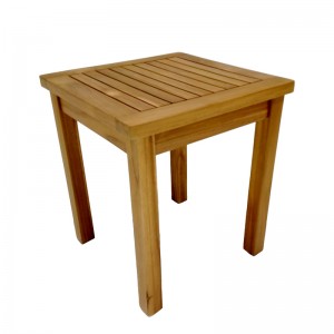 Τραπέζι παραλίας Noly teak ξύλο σε φυσική απόχρωση 40x40x45εκ