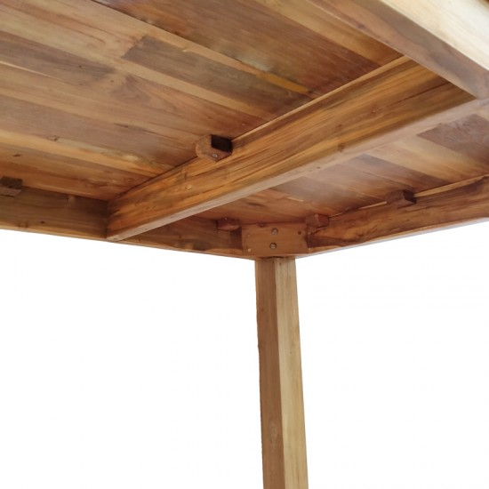 Τραπέζι Wooly teak ξύλο σε φυσική απόχρωση 220x90x75εκ