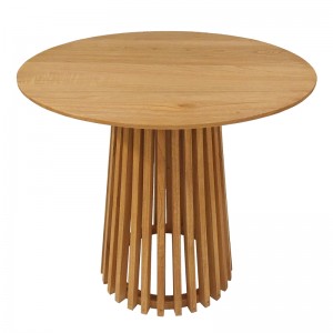 Τραπέζι μπαρ Kenda mindi ξύλο σε φυσική απόχρωση Φ60x90εκ