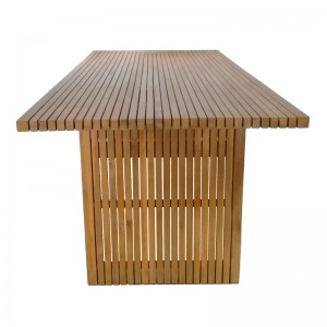 Τραπέζι Zibra teak ξύλο σε φυσική απόχρωση 220x100x75εκ