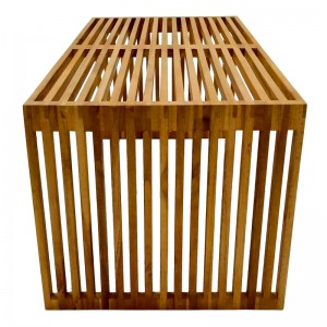 Τραπέζι Marlin teak ξύλο σε φυσική απόχρωση 100x50x45εκ