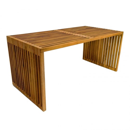 Τραπέζι Marlin teak ξύλο σε φυσική απόχρωση 100x50x45εκ Τραπέζι Marlin teak ξύλο σε φυσική απόχρωση 100x50x45εκ
