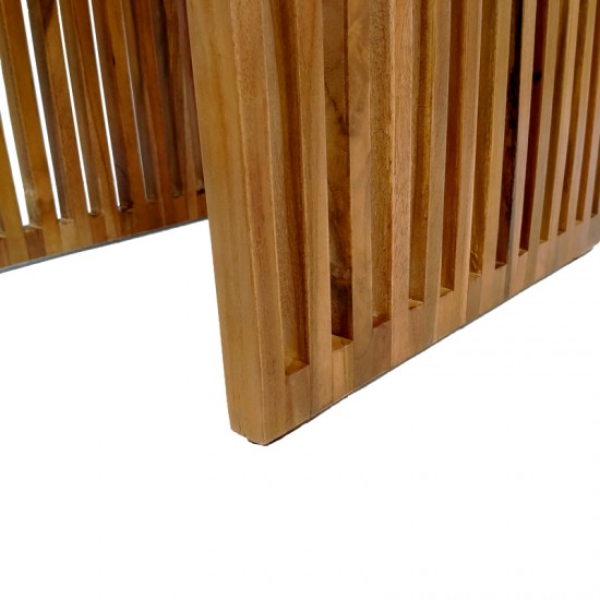 Βοηθητικό τραπέζι Saimon teak ξύλο σε φυσική απόχρωση 40x40x40εκ