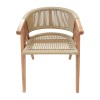 Πολυθρόνα Wolly teak ξύλο και pe σχοινί σε φυσική απόχρωση 60x60x76εκ