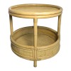 Βοηθητικό τραπέζι Moody pe rattan σε φυσική απόχρωση Φ55x51εκ