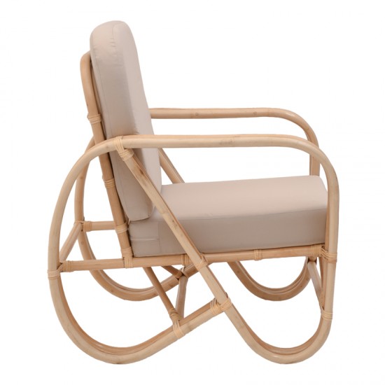 Σαλόνι Relmine-Siderty σετ 3τεμ rattan σε φυσική απόχρωση