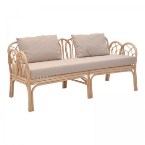 Σαλόνι Ytrone-Siderty σετ 2τεμ rattan σε φυσική απόχρωση