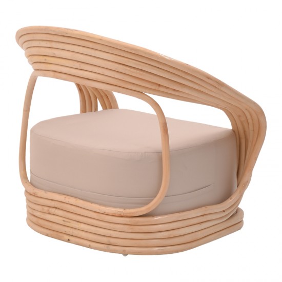 Σαλόνι Radictive-Siderty σετ 3τεμ rattan σε φυσική απόχρωση