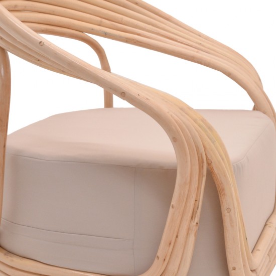 Σαλόνι Radictive-Siderty σετ 3τεμ rattan σε φυσική απόχρωση