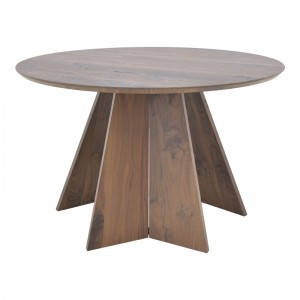 Τραπέζι Bibble mdf σε καρυδί απόχρωση Φ120x76εκ