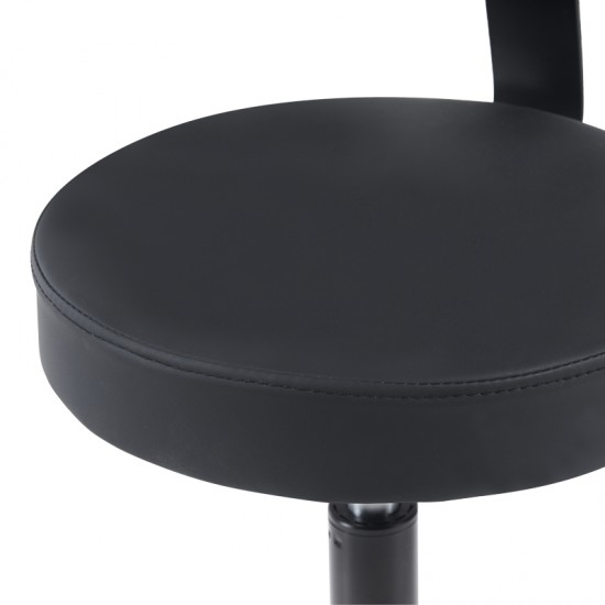 Καρέκλα γραφείου τροχήλατη Mafeshi  pu σε μαύρη απόχρωση 45x44x70-82εκ