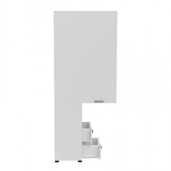 Βιτρίνα-στήλη Toscana σε λευκή απόχρωση 50x42x222.5εκ