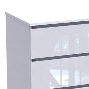 Συρταριέρα Dicama mdf σε λευκη glossy απόχρωση 85.5x47x98εκ