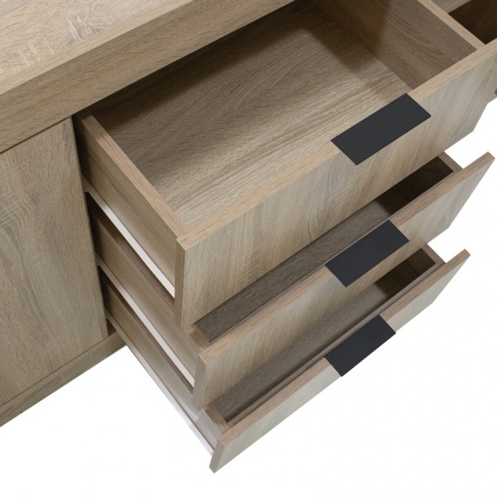 Μπουφές Doha σε sonoma απόχρωση 180x45x80.5εκ