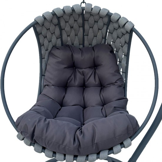 Κούνια φωλιά με βάση Makito μέταλλο-pvc σε γκρι απόχρωση 100x105x195εκ