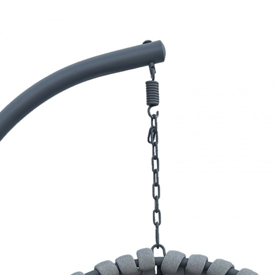 Κούνια φωλιά με βάση Makito μέταλλο-pvc σε γκρι απόχρωση 100x105x195εκ