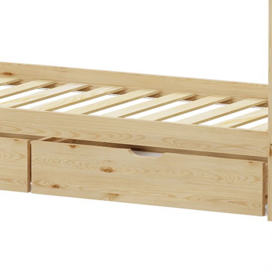 Παιδικό κρεβάτι Mellin τ.Montessori με 2 συρτάρια ξύλο πεύκου σε φυσική απόχρωση 90x190εκ Παιδικό κρεβάτι Mellin τ.Montessori με 2 συρτάρια ξύλο πεύκου σε φυσική απόχρωση 90x190εκ
