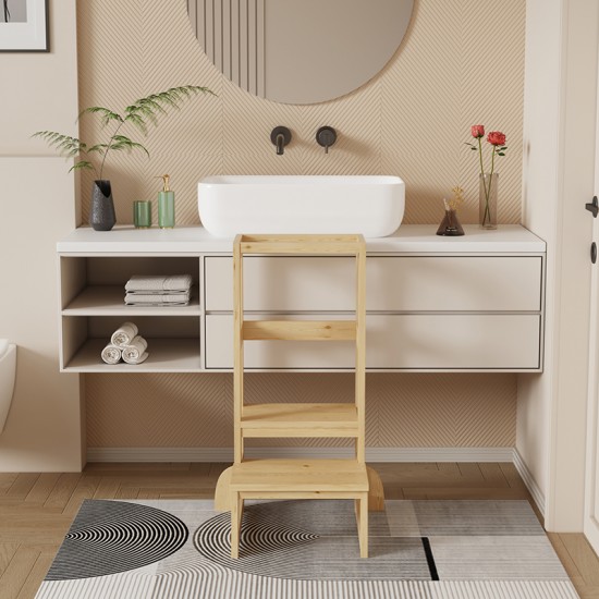 Παιδικός πύργος εκμάθησης Chiquel τ.Montessori ξύλο σε φυσική απόχρωση 45.7x51x90εκ