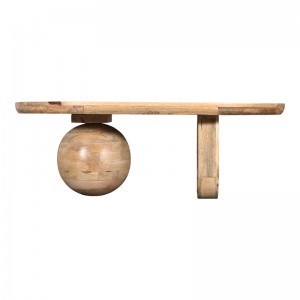 Τραπέζι σαλονιού Kane μασίφ ξύλο ακακίας σε φυσική απόχρωση 110x72x38εκ