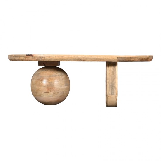 Τραπέζι σαλονιού Kane μασίφ ξύλο ακακίας σε φυσική απόχρωση 110x72x38εκ