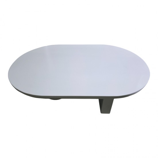 Τραπέζι σαλονιού Kane μασίφ ξύλο ακακίας σε λευκή απόχρωση 110x72x38εκ