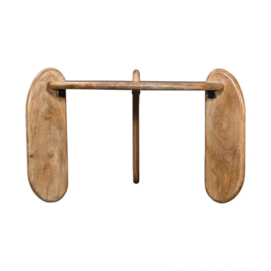 Τραπέζι σαλονιού Earten μασίφ ξύλο ακακίας σε φυσική απόχρωση Φ80x40εκ