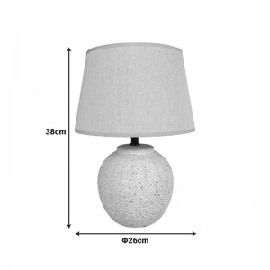 Επιτραπέζιο φωτιστικό Lurata Ε27 κεραμικό σε μπεζ απόχρωση Φ26x38εκ