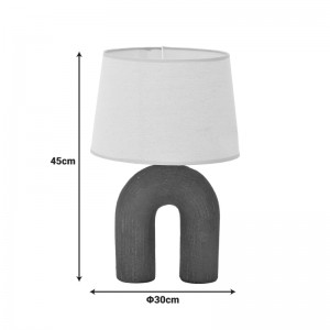 Επιτραπέζιο φωτιστικό Archo Ε27 κεραμικό σε μαύρο-μπεζ απόχρωση Φ30x45εκ