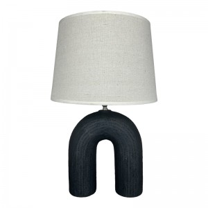 Επιτραπέζιο φωτιστικό Archo Ε27 κεραμικό σε μαύρο-μπεζ απόχρωση Φ30x45εκ