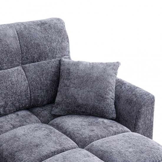 Γωνιακός αναστρέψιμος καναπές κρεβάτι Comfie με αποθηκευτικό χώρο ανθρακί ύφασμα 267x159x97εκ