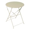 Τραπεζι Bistro μεταλλικό αναδιπλούμενο σε μπεζ απόχρωση Φ60x71εκ