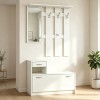 Έπιπλο εισόδου Jentia με καθρέπτη λευκό MDF 100x24x186εκ Έπιπλο εισόδου Jentia με καθρέπτη λευκό MDF 100x24x186εκ