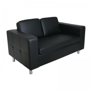 ALAMO Καναπές Σαλονιού Καθιστικού 2Θέσιος - PU Μαύρο 145x85x82cm
