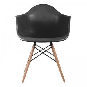 ALEA Wood Πολυθρόνα Ξύλο, ΡΡ Μαύρο 62x58x81cm