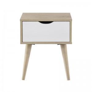 ALIDA Κομοδίνο Απόχρωση Sonoma - Άσπρο 40x36x50cm