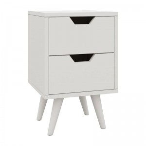 ALINA Κομοδίνο Απόχρωση Άσπρο 29x29x44cm