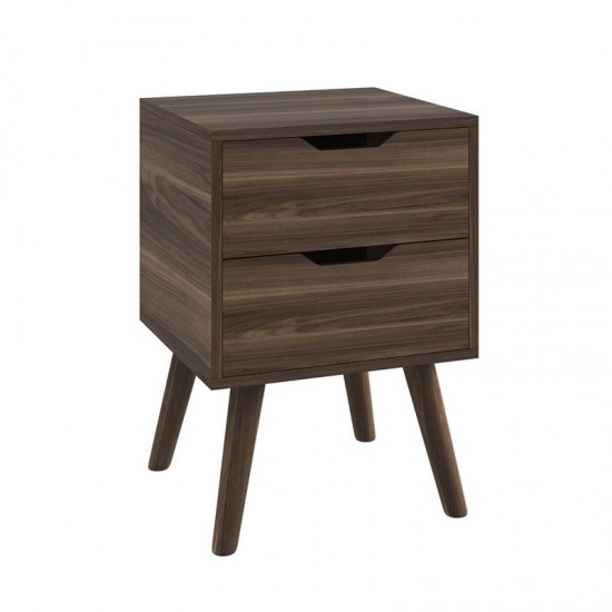 ALINA Κομοδίνο Απόχρωση Καρυδί  29x29x44cm