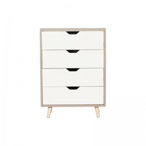 ALINA Συρταριέρα με 4 Συρτάρια Απόχρωση Sonoma - Άσπρο 56x29x77cm