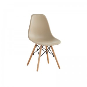 ART Wood Καρέκλα Τραπεζαρίας - Κουζίνας, Πόδια Οξιά, Κάθισμα PP Tortora - Πλήρως K/D 46x52x82cm